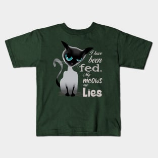 Cat mother coffee lover (siamese cat) Kids T-Shirt